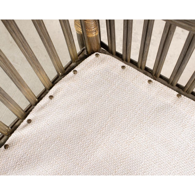 Pair Bielecky Brothers Organic Modern Rattan Dining Armchairs For Sale - Image 16 of 18