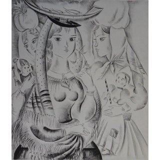 Mily Possoz, La fête portugaise, Etching For Sale