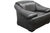 Late 20th Century 1980's Italian Modern Leather Chair and Ottoman For Sale - Image 5 of 10