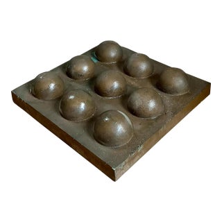 Vintage Abstract Geometric Lead Bubble Sculpture For Sale