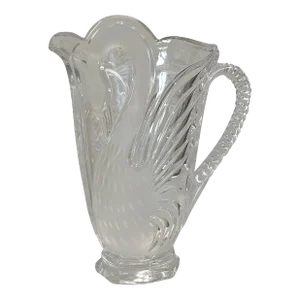 Vintage Lead Crystal Swan Pitcher, Germany