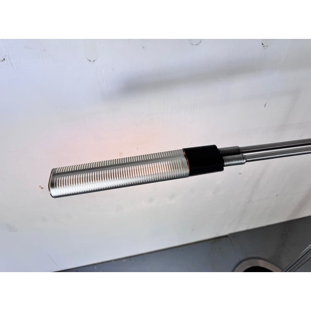 Italian Modernist Steel and Aluminum Floor Lamp by F.A. Porsche for Luci, 1980s For Sale - Image 15 of 17