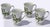 Set 4 Japan Porcelain & Gold Trim Footed Mug Christmas Holly by All the Trimmings For Sale - Image 14 of 16