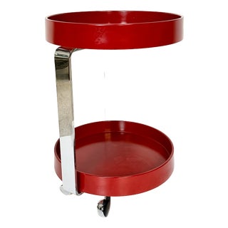 Vintage Space Age Serving Trolley with Chrome Handles, Germany, 1960s For Sale