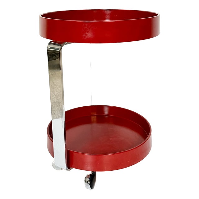 Vintage Space Age Serving Trolley with Chrome Handles, Germany, 1960s For Sale