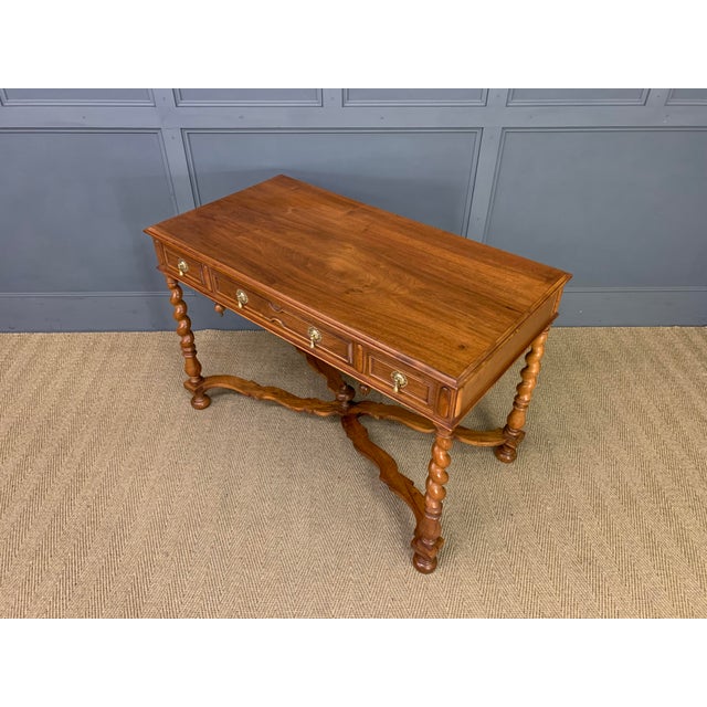 Brown Barley Twist Side Table in Walnut, 1900 For Sale - Image 8 of 17