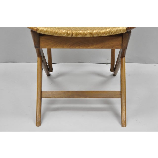 Vintage Mid Century Italian Style Modern Beech Wood Clothing Valet Chair Seat, B For Sale - Image 11 of 18