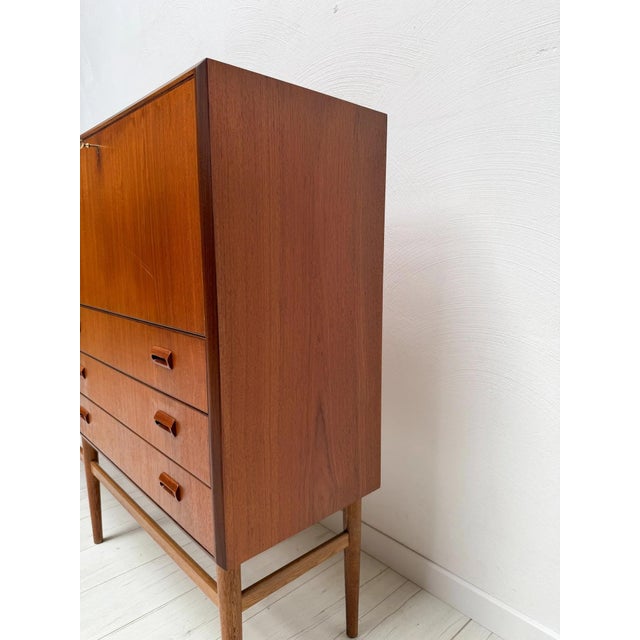 1960s Vintage Danish Teak Highboard attributed to Børge Mogensen, 1960s For Sale - Image 5 of 13