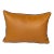 Brown Leather + Blue Felt Pillow For Sale