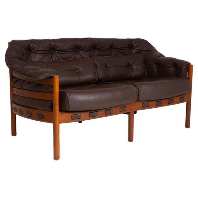 1960s Danish Mid-Century Modern Sofa Attributed to Ellekær & Norell for Coja Chocolate Brown For Sale - Image 15 of 18