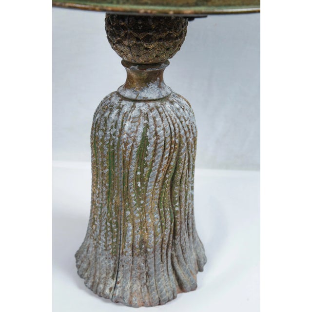 Ceramic Mosaic Tile Top Tassel Tables - a Pair For Sale In New York - Image 6 of 11