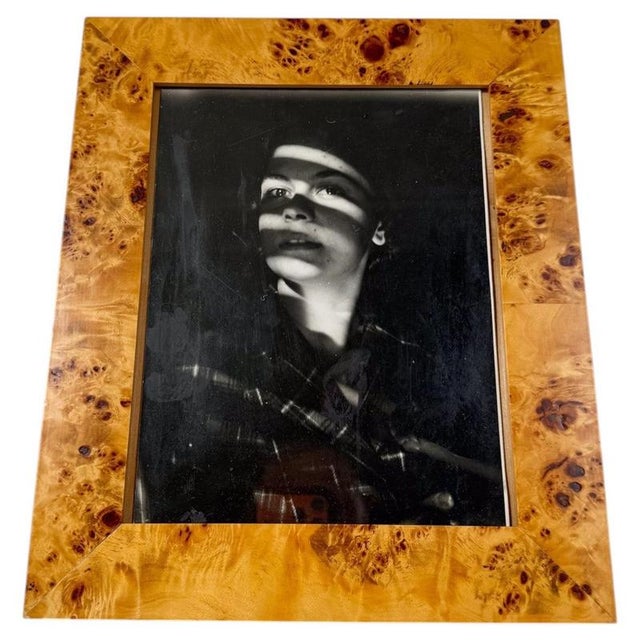 Mid-Century Modern Handmade Burl Wood Picture Frame, Italy, 1970s For Sale - Image 16 of 16