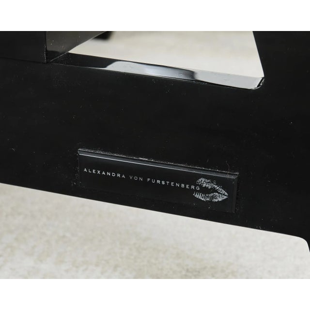 Glass Alexandra Von Furstenberg Acrylic Blacksmith Desk Writing Table For Sale - Image 7 of 12