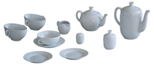 Mid-Century Service Set in Porcelain from Royal Copenhagen attributed to Axel Salto, 1950s, Set of 11