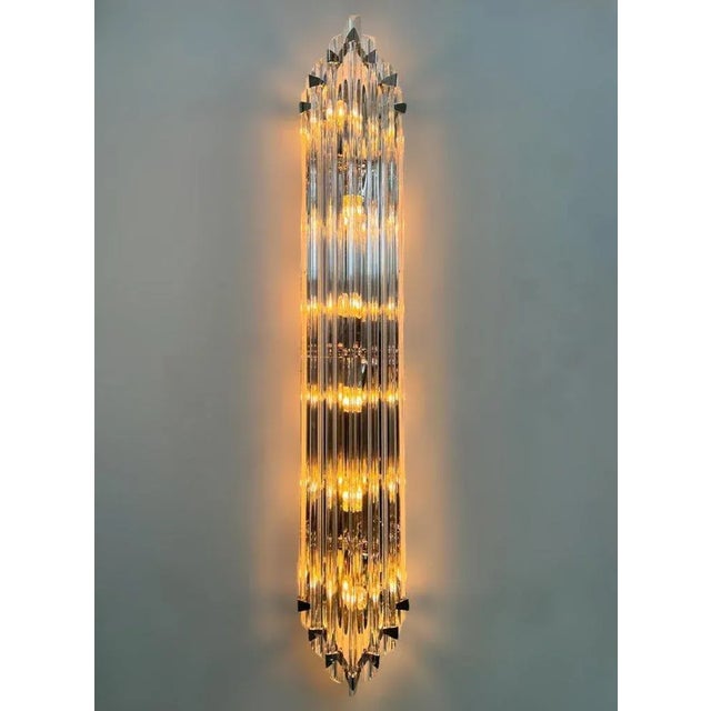 21st Century Maestoso Murano Triedri Glass Rod Sconce by Fabio LTD For Sale - Image 11 of 12