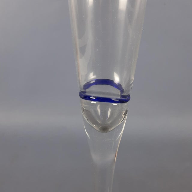 Murano Glass Flute Glasses, 1970s, Set of 5 For Sale - Image 10 of 14