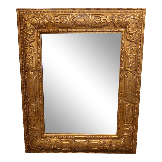 Windsor Art & Mirror Company Carved Wood Gilded Mirror Chairish