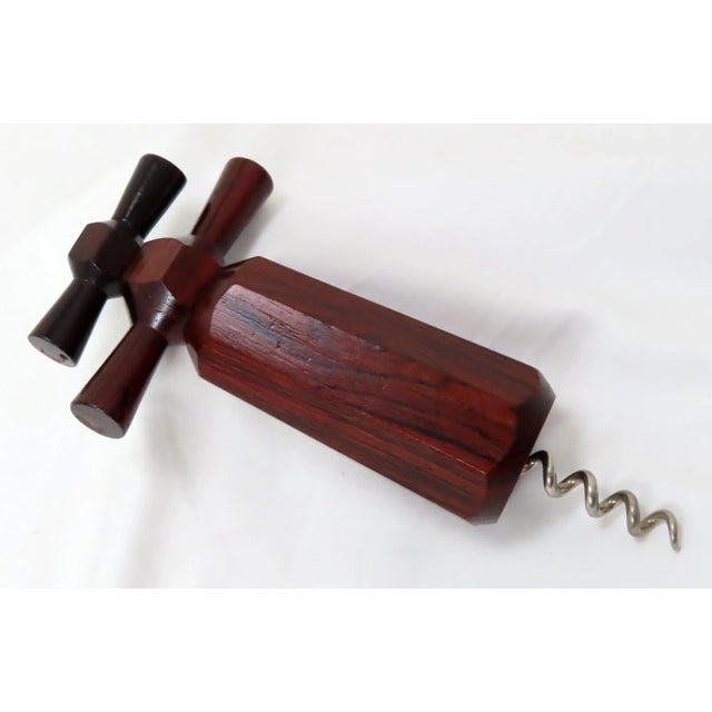 Mid-Century Modern Fine Quality Hand Made Vintage Rosewood Double Action Corkscrew Circa Mid 20th Century For Sale - Image 3 of 13