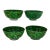 Set of 4 Antique Chinese Export Porcelain Famille Vert”box Choyleaf” Pattern Rice or Soup Bowls For Sale
