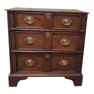 Antique Country Elm Chest of Drawers, 1700s For Sale