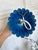 French Blue and White Tole Floral Cage 4-Light Chandelier, 1970s For Sale - Image 14 of 15