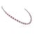 Contemporary 14.8ct Octagon Ruby & 2.46ct Diamond Statement Tennis Necklace in 18k White Gold For Sale - Image 3 of 12