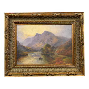 Early 20th Century Vintage Signed Alfred Fontville De Breanski "On an Argyll River" Oil, Framed