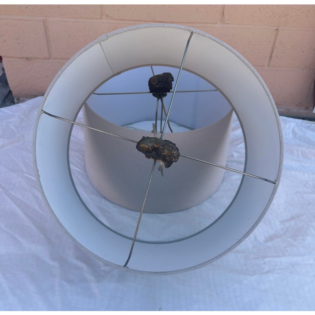Uttermost Pair of Uttermost Lamp Shades W/Lion Finial For Sale - Image 4 of 6