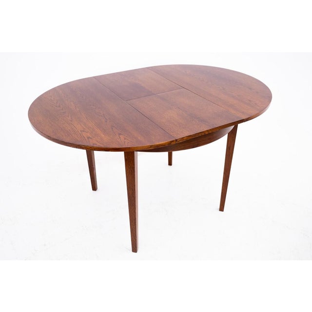 Wood Vintage Polish Round Table, 1960s For Sale - Image 7 of 9