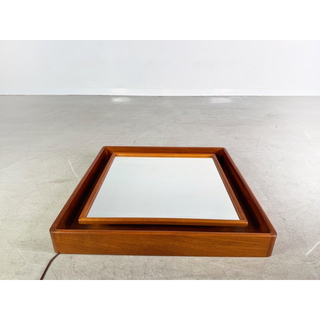 Mid-Century Illuminated Mirror in Teak from Pedersen & Hansen For Sale - Image 9 of 13