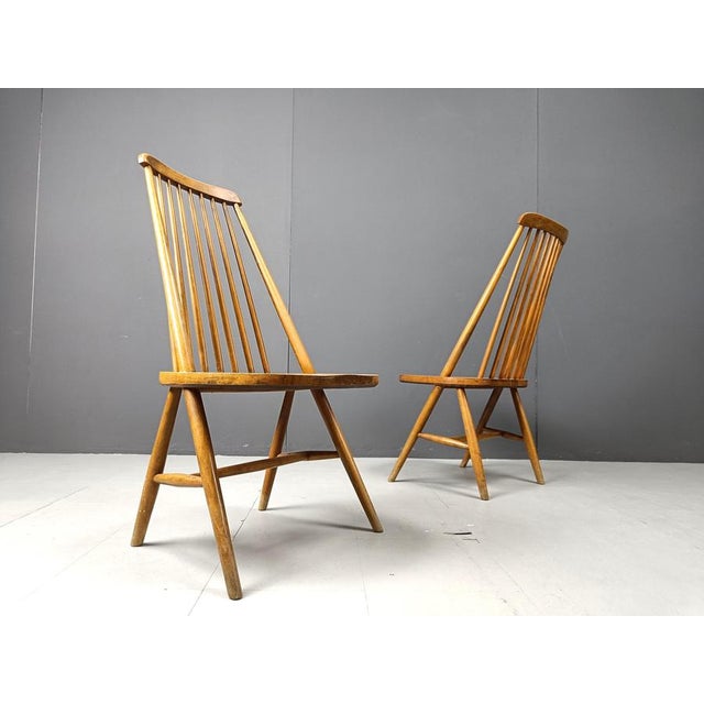 Brown Mid-Century Scandinavian Dining Chairs, 1960s, Set of 4 For Sale - Image 8 of 11