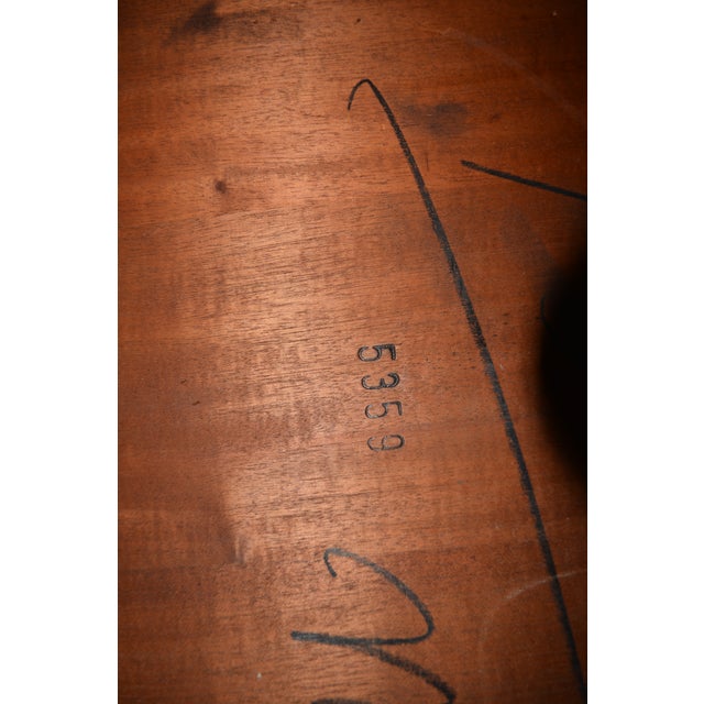 Vintage English Tan / Gold Leather Topped Square Wooden Game or Card Table For Sale - Image 18 of 18