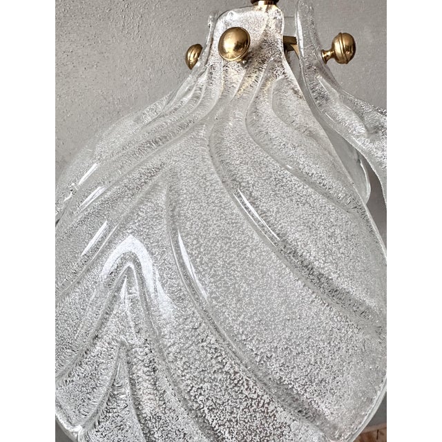 Vintage Murano Glass Leafs Pendant, 1970s For Sale - Image 13 of 15