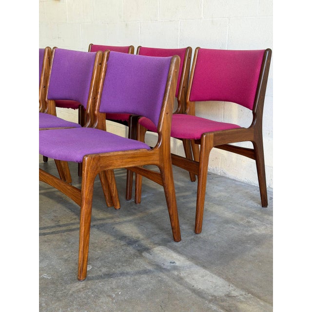 Rosewood Dining Chairs in Style of Erik Buch Upholstered Mid-Century Seating Set of 6 Denmark 1960s For Sale - Image 10 of 10