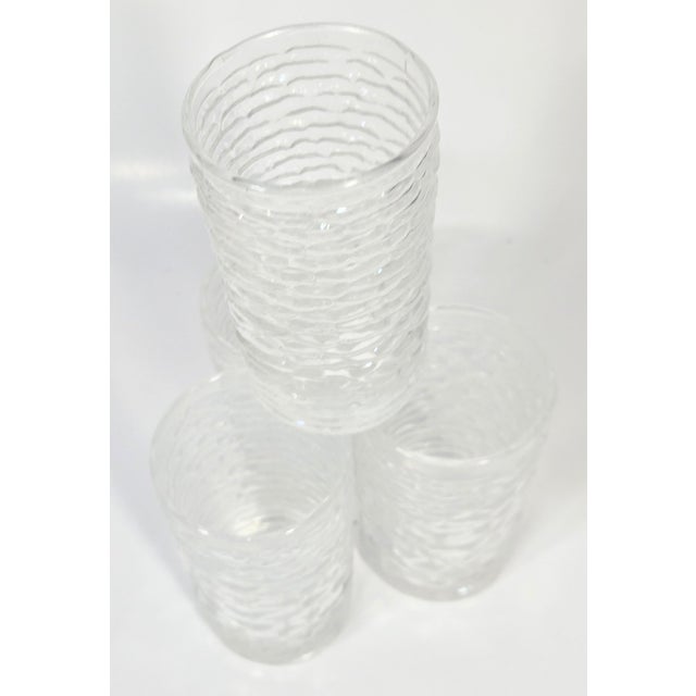 1960s 1960s Mid Century Modern Iridescent Ice Liquor Glasses- Set of Four For Sale - Image 5 of 13