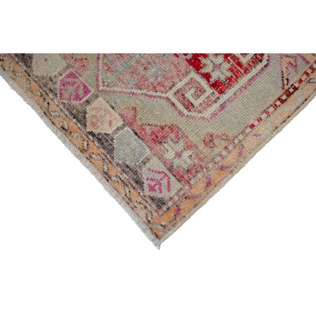 Green Hand Knotted Door Mat, Entryway Rug, Bath Mat, Kitchen Decor, Small Rug, Turkish Rug - 1′10″ × 3′4″ For Sale - Image 8 of 15