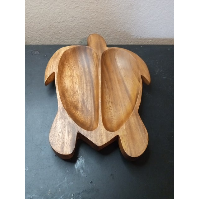 EXQUISITE SoHa Hawaiian Wood 6"x12" Carved Turtle Condiment Tray The EXQUISITE SoHa Hawaiian Wood 6"x12" Carved Turtle...