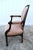 French Carved Wood Bergere Chair Louis XVI Style Medallion Oval Back Pink Fabric 50s For Sale - Image 3 of 13