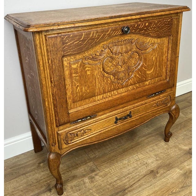 Vintage Louis XIV French Oak Sideboard For Sale - Image 4 of 13