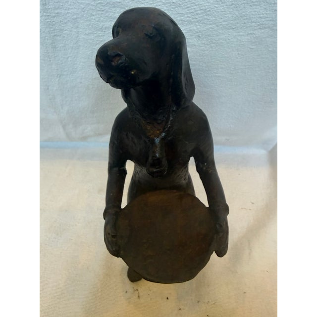1930s Cast Iron Hound Dog Small Butler For Sale - Image 9 of 10