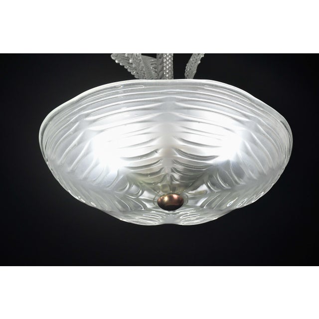1950s Luxury Barovier & Toso Chandelier, Murano Pulegoso Glass, 1950s For Sale - Image 5 of 13