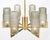 6 Arm Brass and Glass Modernist Chandelier For Sale In Austin - Image 6 of 9