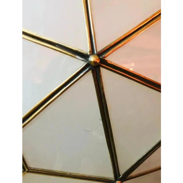 Vintage Art Deco Style Milk Glass & Brass Chandelier Illuminate your space with the timeless elegance of this Art Deco...