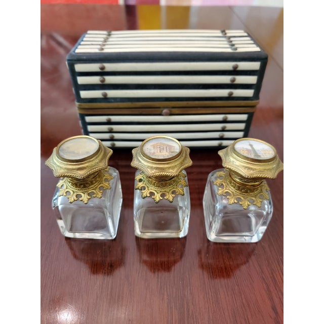 Traditional Early 19th Century Antique French Empire Perfume Bottle Casket Box For Sale - Image 3 of 8