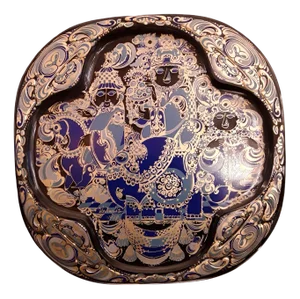 Christmas Wall Plate in Glass by Björn Wiinblad for Rosenthal, 1978