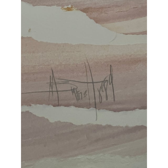 Layered Fabric Textile Framed Art in Copper Frame For Sale - Image 4 of 4