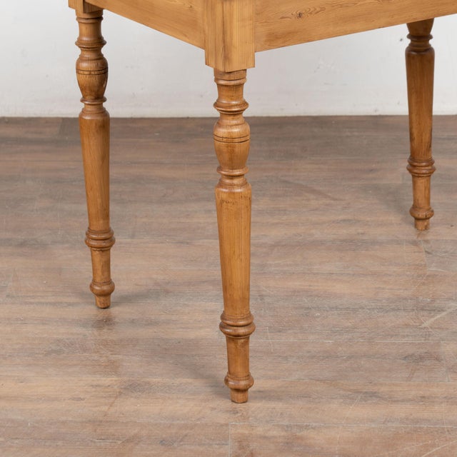 19th Century Danish Pine Side Table With Turned Legs For Sale - Image 10 of 11