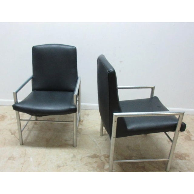 Mid-Century Aluminum Tubular Arm Club Chairs - A Pair For Sale - Image 9 of 9
