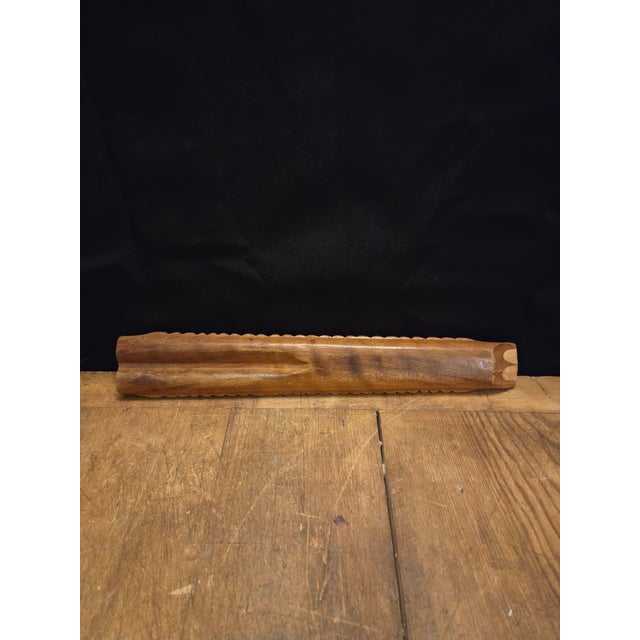 Traditional Late 20th Century Dvojnice or Double Barelled Hand Carved Flute For Sale - Image 3 of 4