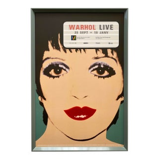 Andy Warhol Foundation Lithograph Print Framed Large Pop Art Exhibition Poster " Liza Minnelli " 1979 For Sale